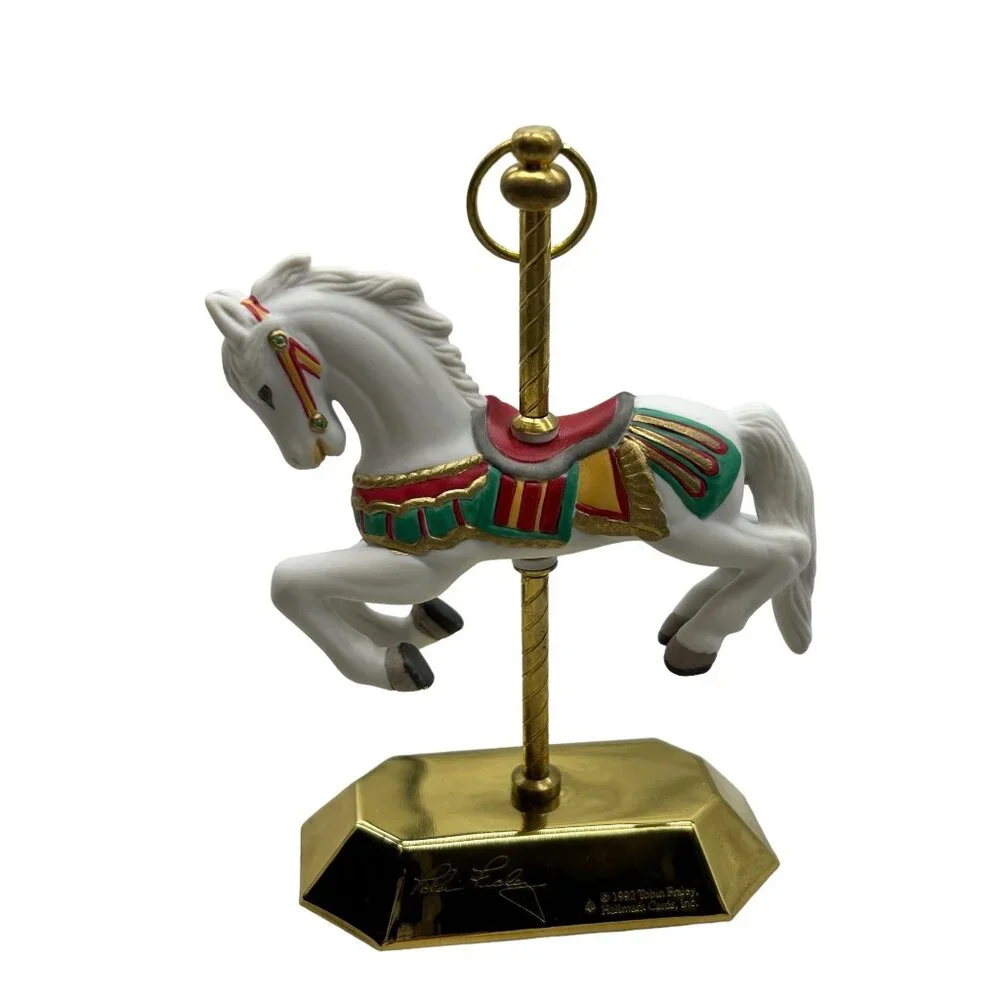 Hallmark Keepsake‎ Ornament 1992 Tobin Fraley Carousel Horse w/ Stand & Box